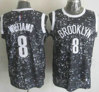 Men's Brooklyn Nets #8 Deron Williams 2015 Urban Luminous Swingman Jersey