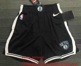 Men's Brooklyn Nets  Black 2021 Stitched Shorts
