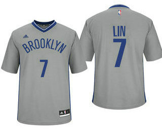 Men's Brooklyn Nets Jeremy Lin 2016 Alternate Gray New Swingman Jersey