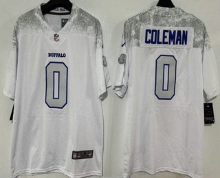 Men's Buffalo Bills #0 Keon Coleman Limited White Rivalries Vapor Jersey