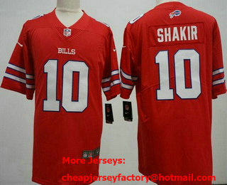 Men's Buffalo Bills #10 Khalil Shakir Limited Red Vapor Jersey