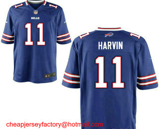 Men's Buffalo Bills #11 Percy Harvin Royal Blue Team Color Stitched NFL Nike Elite Jersey