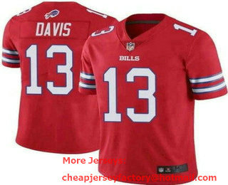 Men's Buffalo Bills #13 Gabriel Davis Limited Red Vapor Jersey