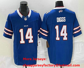 Men's Buffalo Bills #14 Stefon Diggs Blue 2023 FUSE Vapor Limited Stitched Jersey