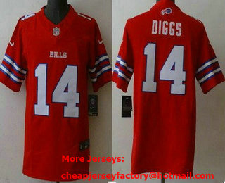 Men's Buffalo Bills #14 Stefon Diggs Limited Red FUSE Vapor Jersey