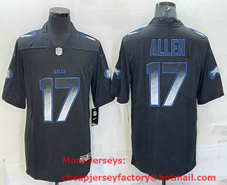 Men's Buffalo Bills #17 Josh Allen Black 2019 Vapor Smoke Fashion Stitched NFL Nike Limited Jersey