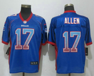 Men's Buffalo Bills #17 Josh Allen Blue Drift Stitched NFL Nike Fashion Jersey