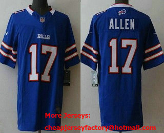 Men's Buffalo Bills #17 Josh Allen Limited Blue FUSE Vapor Jersey