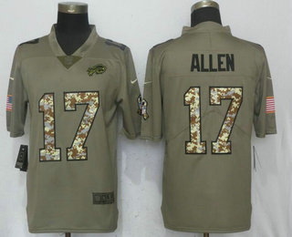 Men's Buffalo Bills #17 Josh Allen Olive With Camo 2018 Salute To Service Stitched NFL Nike Limited Jersey