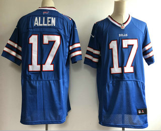Men's Buffalo Bills #17 Josh Allen Royal Blue Team Color Stitched NFL Nike Elite Jersey