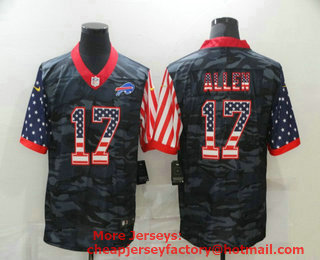 Men's Buffalo Bills #17 Josh Allen USA Camo 2020 Salute To Service Stitched NFL Nike Limited Jersey