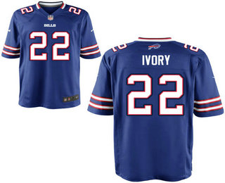 Men's Buffalo Bills #22 Chris Ivory Royal Blue Team Color Stitched NFL Nike Elite Jersey