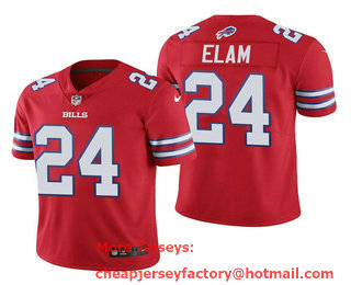 Men's Buffalo Bills #24 Kaiir Elam Red 2022 Vapor Untouchable Stitched NFL Nike Limited Jersey