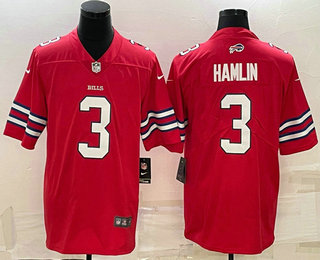 Men's Buffalo Bills #3 Damar Hamlin Red 2022 Vapor Untouchable Stitched NFL Nike Limited Jersey