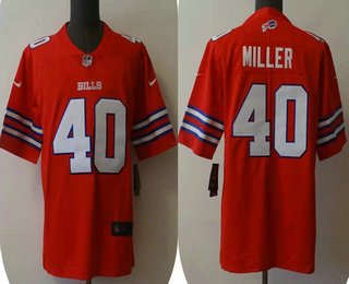 Men's Buffalo Bills #40 Von Miller Red 2022 Vapor Untouchable Stitched NFL Nike Limited Jersey