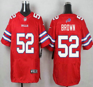 Men's Buffalo Bills #52 Preston Brown Red 2015 NFL Nike Elite Jersey
