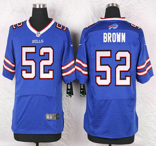 Men's Buffalo Bills #52 Preston Brown Royal Blue Team Color NFL Nike Elite Jersey