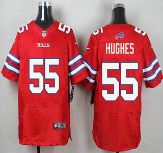 Men's Buffalo Bills #55 Jerry Hughes Red 2015 NFL Nike Elite Jersey