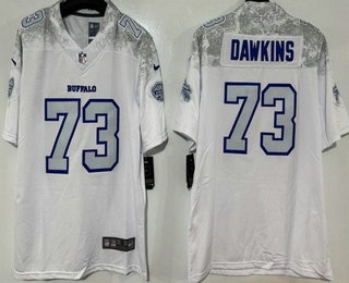 Men's Buffalo Bills #73 Dion Dawkins Limited White Rivalries Vapor Jersey