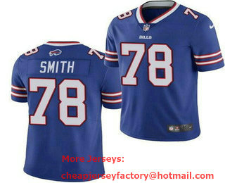 Men's Buffalo Bills #78 Bruce Smith Limited Blue Vapor Jersey