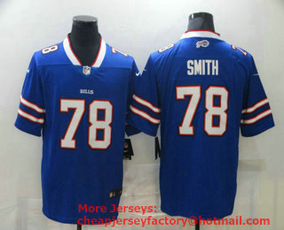 Men's Buffalo Bills #78 Bruce Smith Royal Blue 2020 Vapor Untouchable Stitched NFL Nike Limited Jersey