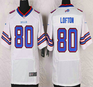 Men's Buffalo Bills #80 James Lofton White Retired Player NFL Nike Elite Jersey