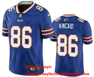 Men's Buffalo Bills #86 Dalton Kincaid Blue 2023 Vapor Untouchable Limited Stitched Jersey