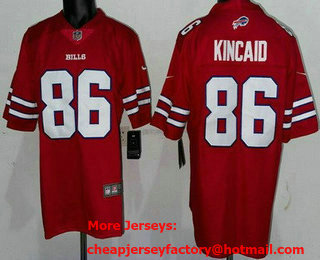 Men's Buffalo Bills #86 Dalton Kincaid Limited Red Vapor Jersey