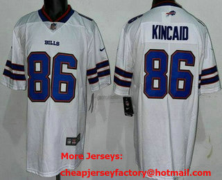 Men's Buffalo Bills #86 Dalton Kincaid Limited White Vapor Jersey