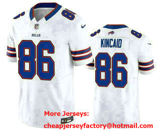 Men's Buffalo Bills #86 Dalton Kincaid White 2023 Vapor Untouchable Stitched Jersey