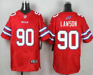 Men's Buffalo Bills #90 Shaq Lawson Nike Red Color Rush 2015 NFL Elite Jersey