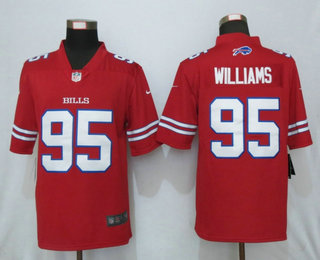 Men's Buffalo Bills #95 Kyle Williams Red 2016 Color Rush Stitched NFL Nike Limited Jersey