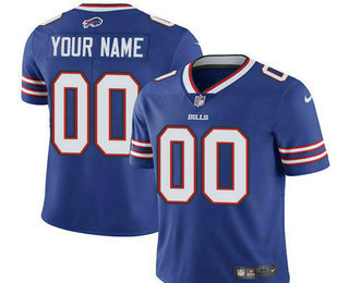 Men's Buffalo Bills Custom Vapor Untouchable Royal Blue Team Color NFL Nike Limited Jersey