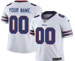 Men's Buffalo Bills Custom Vapor Untouchable White Road NFL Nike Limited Jersey
