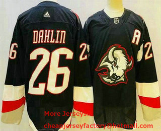 Men's Buffalo Sabres #26 Rasmus Dahlin Black Alternate Authentic Jersey