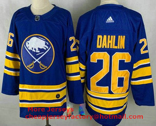 Men's Buffalo Sabres #26 Rasmus Dahlin Blue 2021 Authentic Jersey