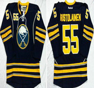 Men's Buffalo Sabres #55 Rasmus Ristolainen Reebok Navy Blue Home Premier Jersey
