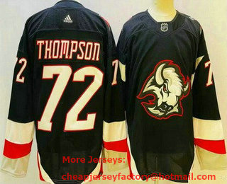 Men's Buffalo Sabres #72 Tage Thompson Black Alternate Authentic Jersey