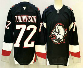 Men's Buffalo Sabres #72 Tage Thompson Black Authentic Jersey