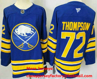 Men's Buffalo Sabres #72 Tage Thompson Blue 2024 Stitched Jersey