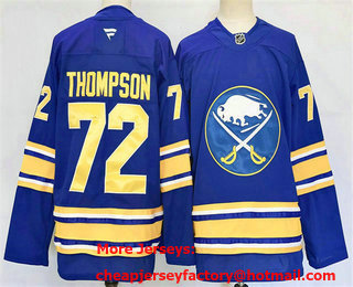 Men's Buffalo Sabres #72 Tage Thompson Blue 2024 Stitched Jersey