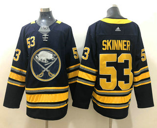 Men's Buffalo Sabres #53 Jeff Skinner Navy Blue Adidas Stitched NHL Jersey