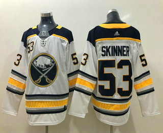Men's Buffalo Sabres #53 Jeff Skinner White Adidas Stitched NHL Jersey