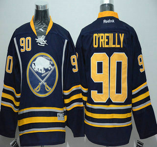 Men's Buffalo Sabres #90 Ryan O'Reilly Reebok Navy Blue Home Premier Jersey