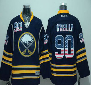 Men's Buffalo Sabres #90 Ryan O'Reilly Reebok Red USA Flag Hockey Jersey