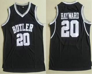 Men's Butler University #20 Gordon Hayward Black Stitched College Basketball Jersey