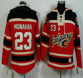 Men's Calgary Flames #13 Johnny Gaudreau Old Time Hockey 2015 Red Hoody