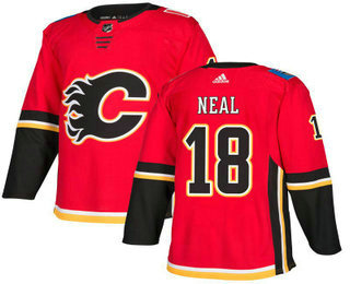 Men's Calgary Flames #18 James Neal Red Home 2017-2018 Hockey Stitched NHL Jersey