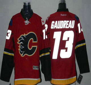 Men's Calgary Flames #23 Sean Monahan Reebok Red Home NHL Reflector Fashion Jersey