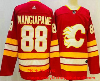 Men's Calgary Flames #88 Andrew Mangiapane Red Alternate Authentic Jersey